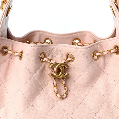 Chanel Caviar Quilted Mini Chanel 25 Handbag Light Pink 7 of 9