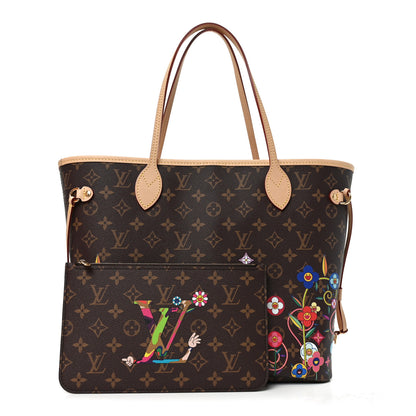 Louis Vuitton LV X TM Monogram Flowers Neverfull MM 3 of 11