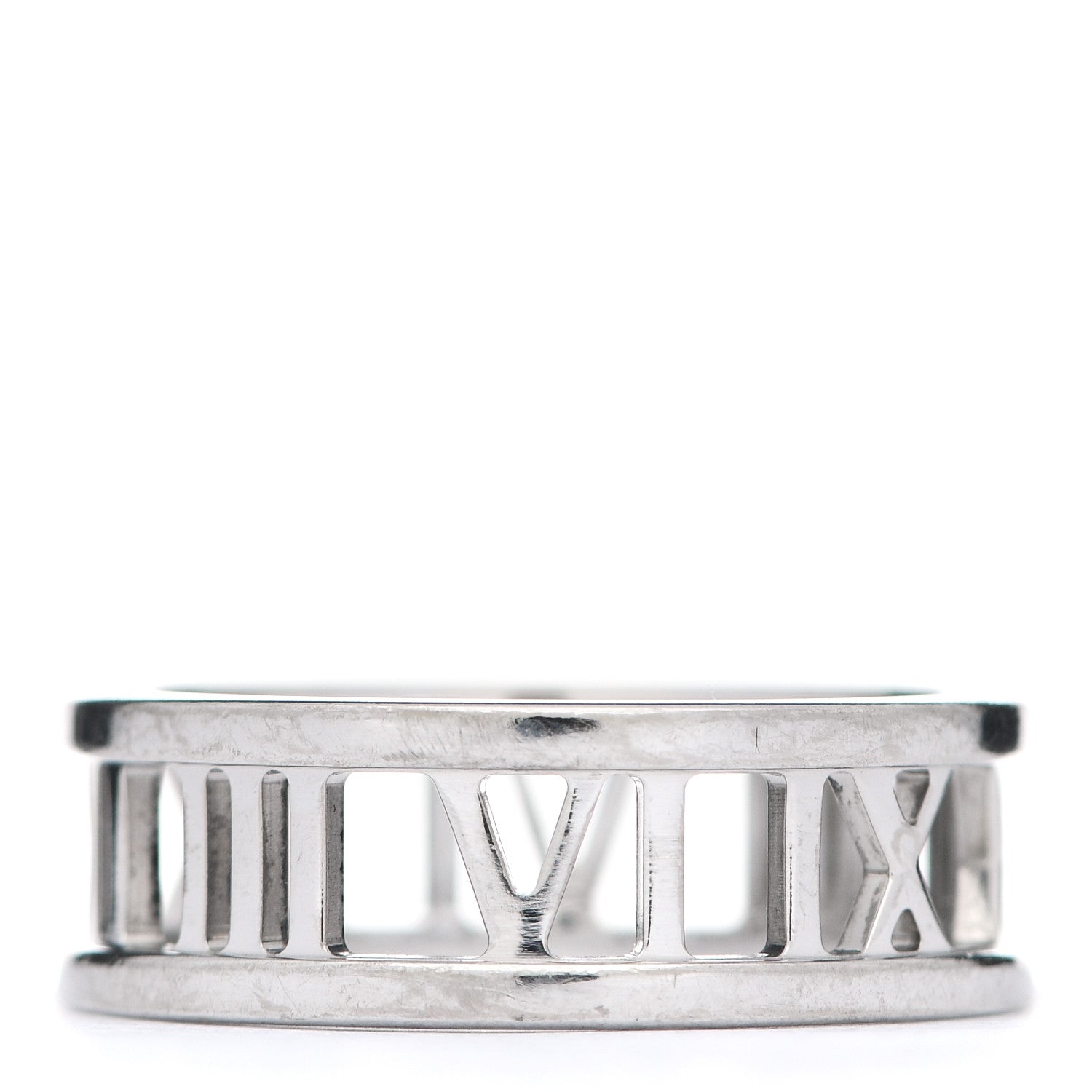 Tiffany 18K White Gold Open Atlas Ring 56 7.5 3 of 5