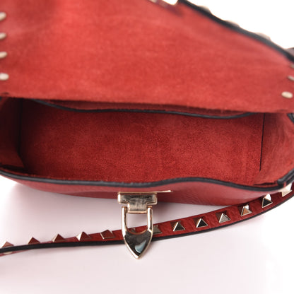 Valentino Garavani Pebbled Calfskin Mini Rockstud Crossbody Bag Rosso Valentino 5 of 10