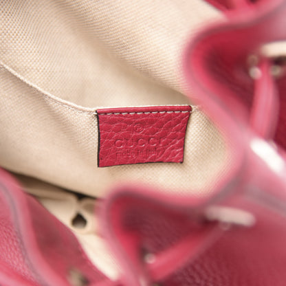 Gucci Cellarius Calfskin Small Bamboo Backpack Petunia 7 of 9