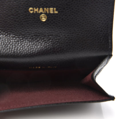 Chanel Caviar Quilted Flap Card Holder Wallet Black 5 of 8