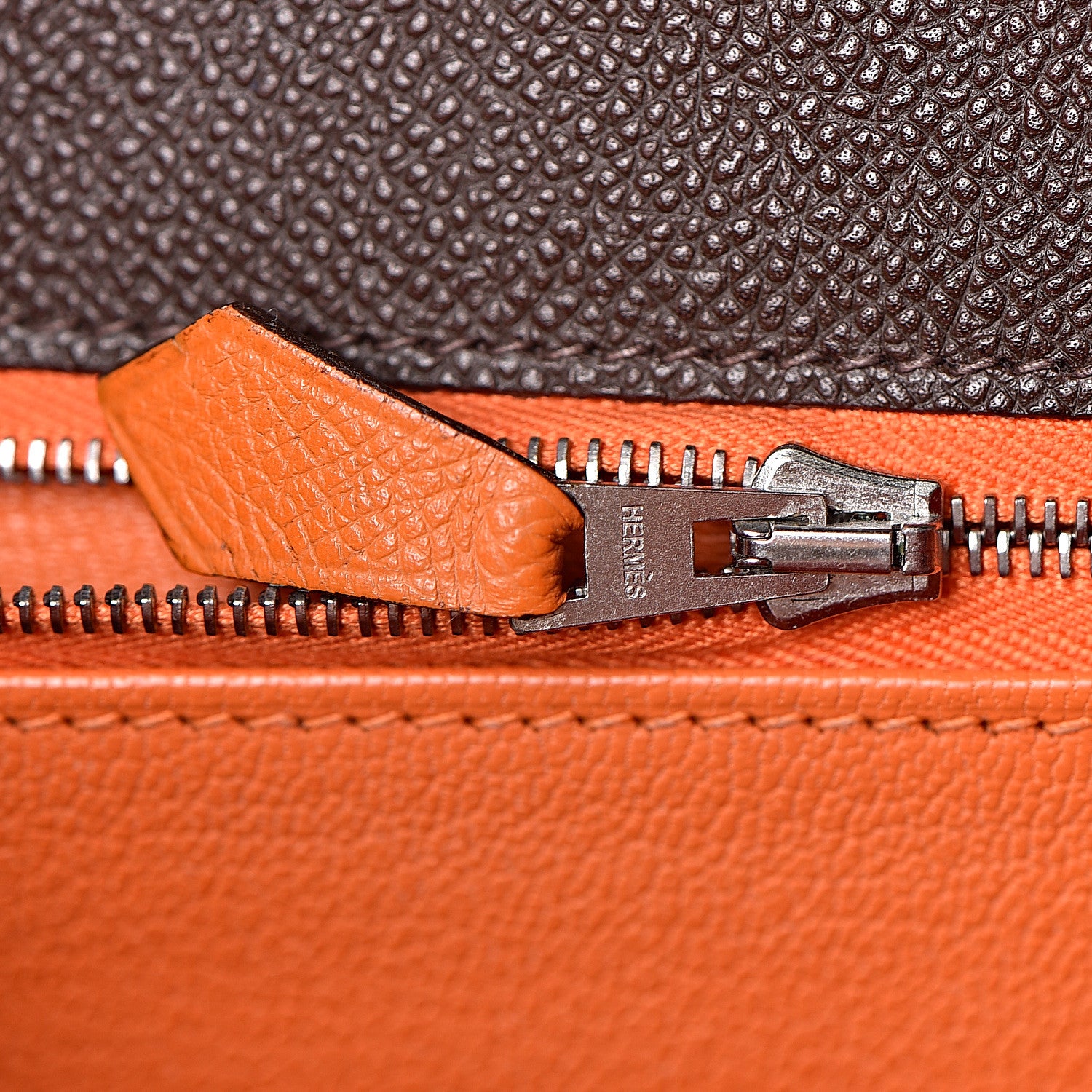 Hermes Epsom Kelly Retourne 32 Chocolate Orange 19 of 46