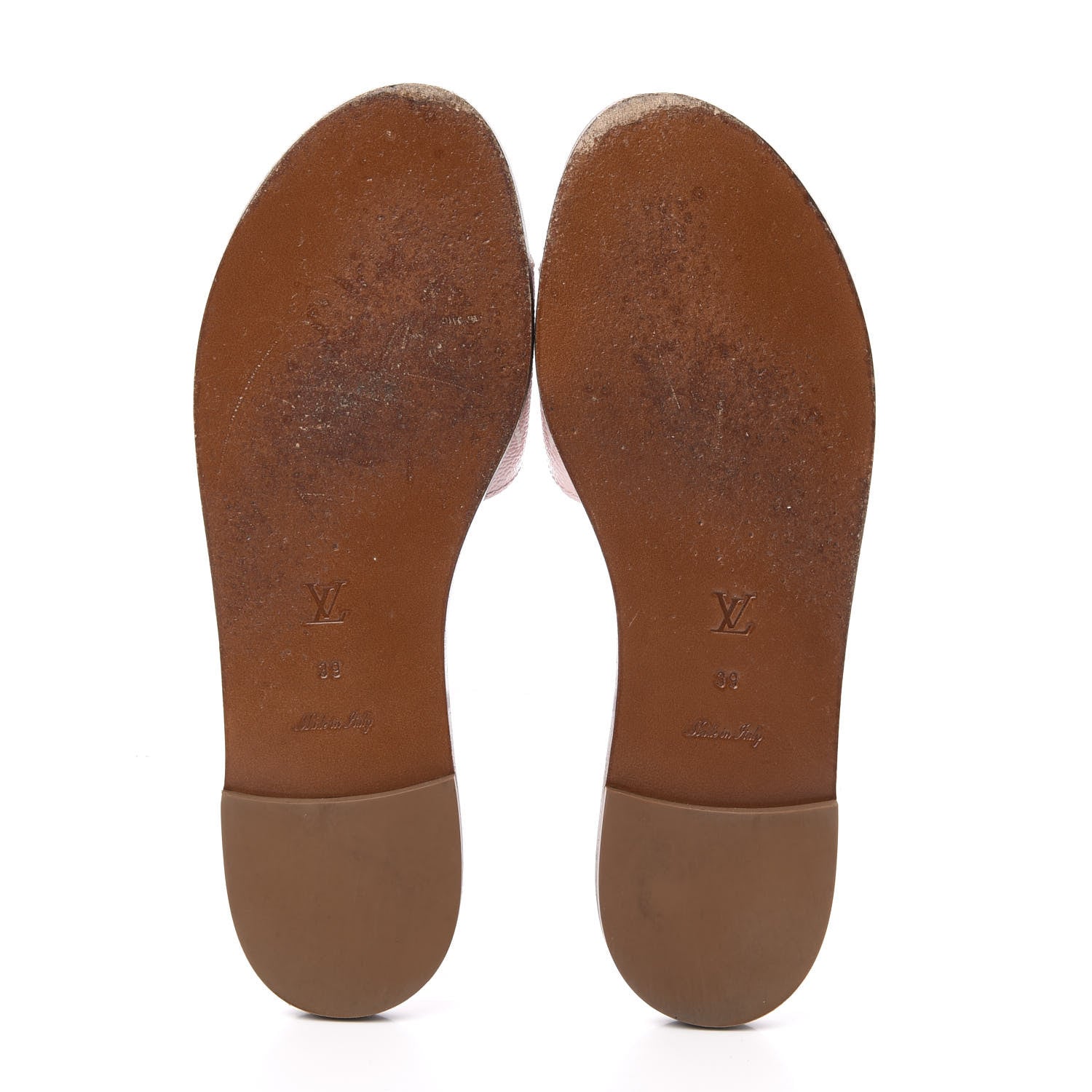 Louis Vuitton Monogram Giant Lock It Flat Mules 39 Rouge Rose 5 of 8