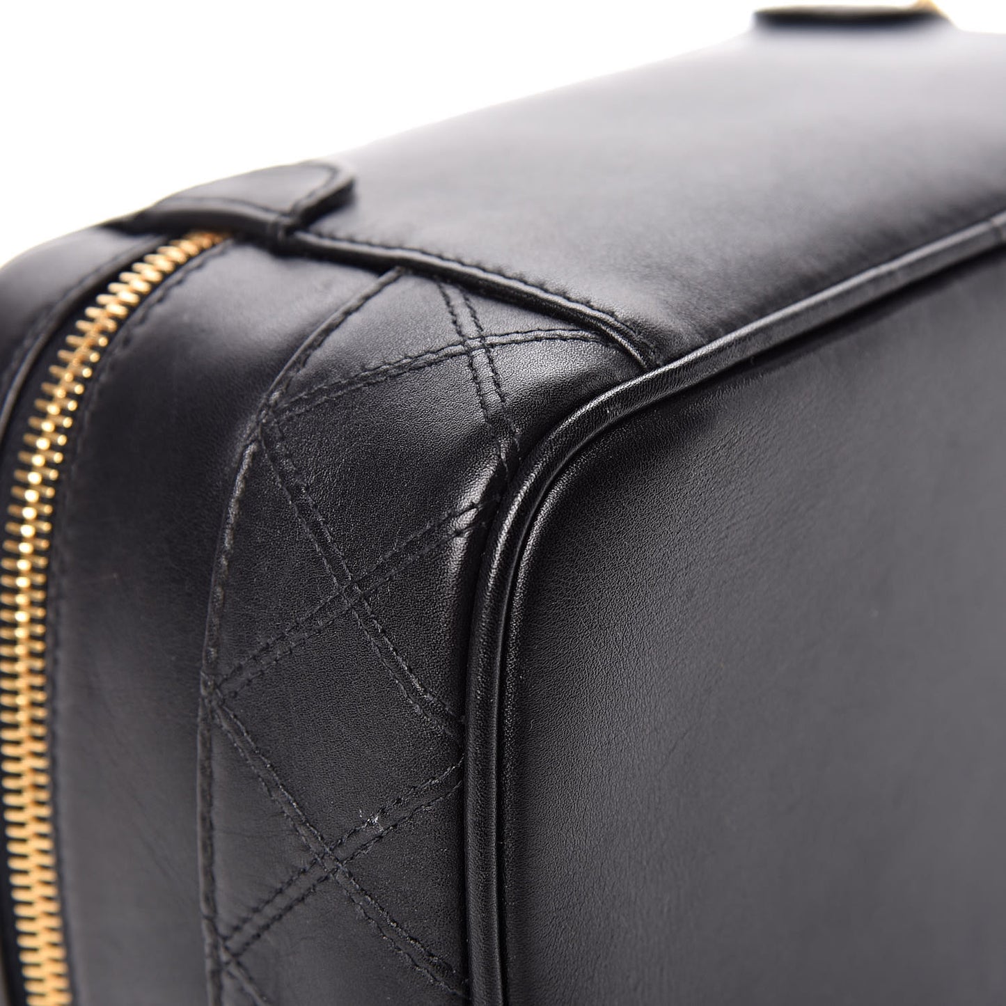 Calfskin Vanity Cosmetic Bag Black