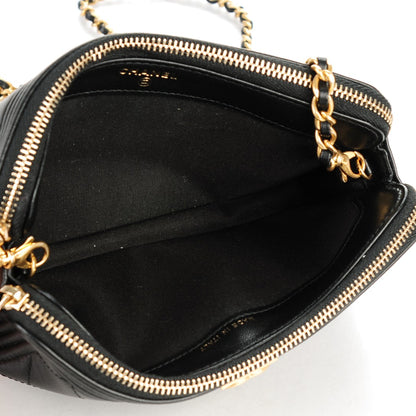 Chanel Lambskin Quilted Small Boy Clutch With Chain Black 5 of 9
