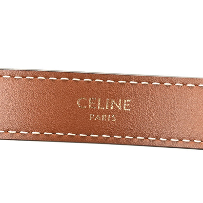Celine Canvas Calfskin Ava Triomphe Shoulder Bag White 6 of 8