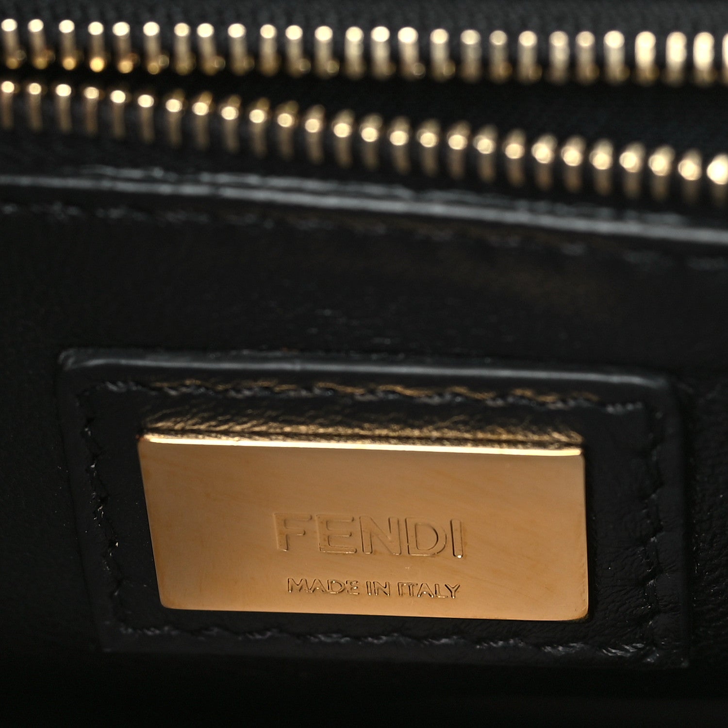 Fendi Nappa Mini Peekaboo Iconic Satchel Black 6 of 10