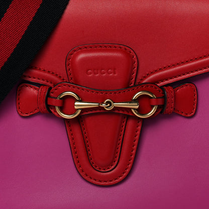 Gucci Calfskin Medium Lady Web Shoulder Bag New Rosette Hibiscus Red 8 of 10