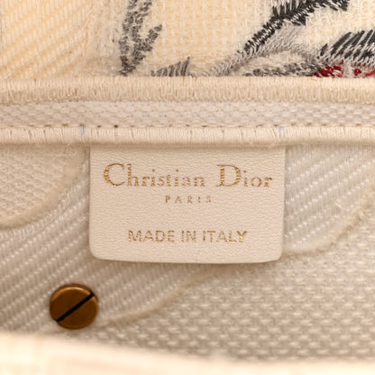 Christian Dior Canvas Embroidered Camouflage Flowers Saddle Bag Latte Multicolor 6 of 10