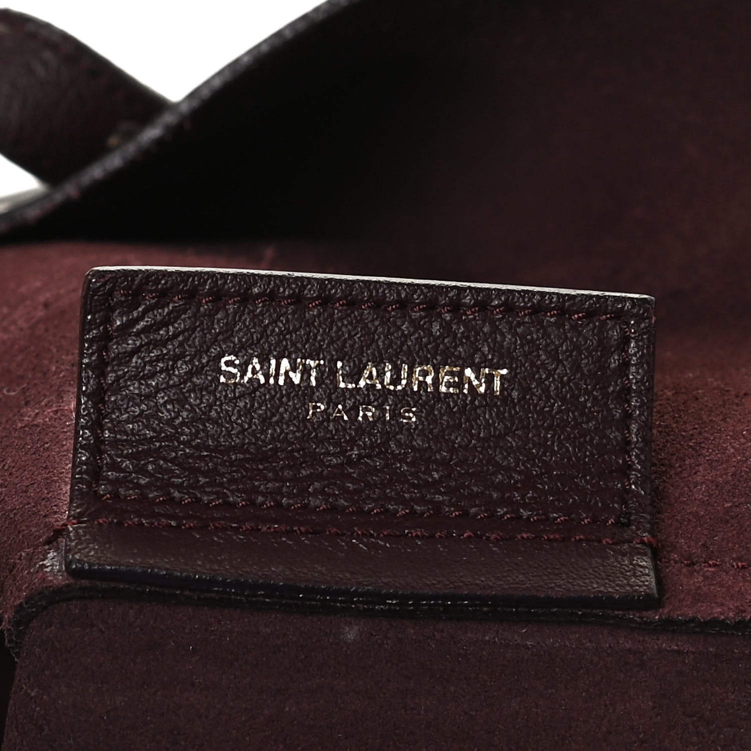 Saint Laurent Calfskin Large Shopping Tote Bordeaux 6 of 12
