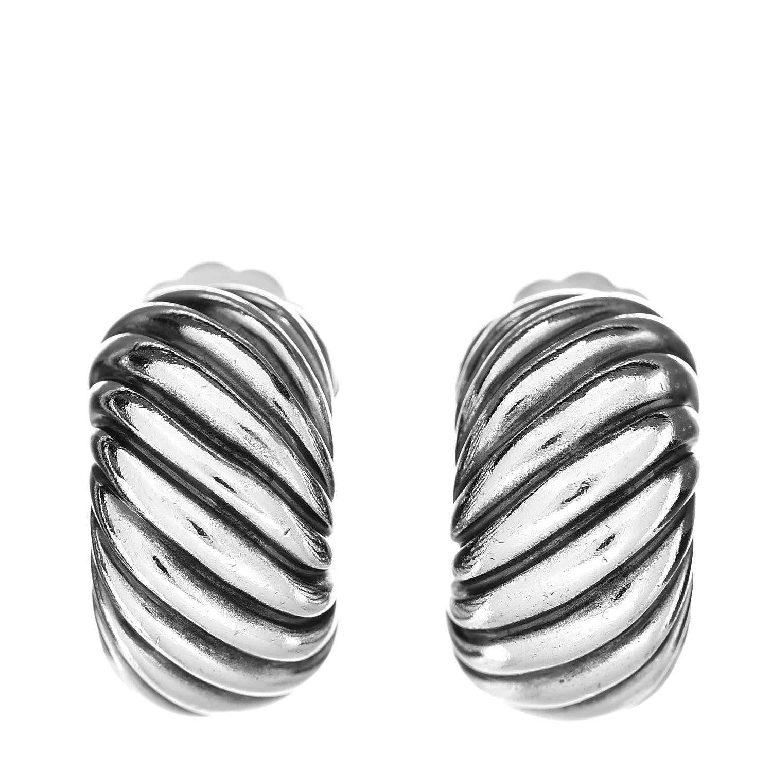 David Yurman Sterling Silver Cable Classics Hoop Earrings 1 of 5