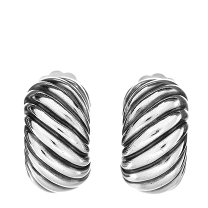 David Yurman Sterling Silver Cable Classics Hoop Earrings 1 of 5