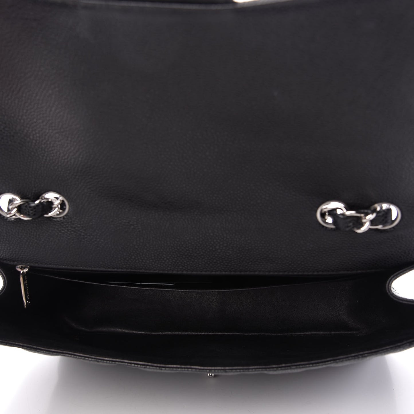 Caviar Quilted Jumbo Single Flap Black