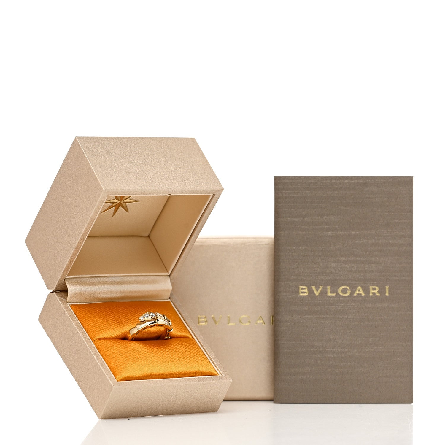 Bulgari 18K Yellow Gold Diamond Serpenti Viper Single Spiral Ring 51 5.75 53 6.5 5 of 5