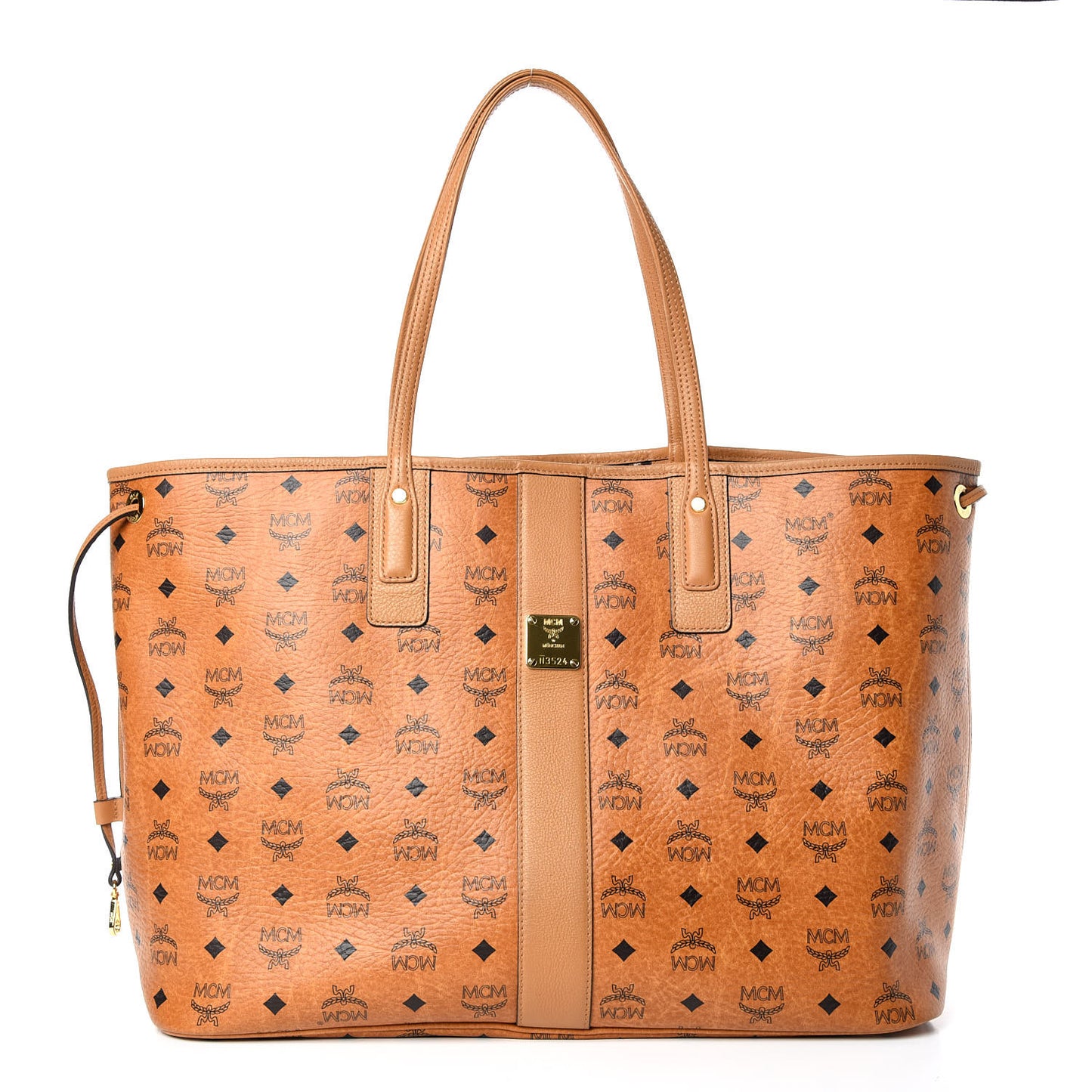 Visetos Large Liz Reversible Shopper Tote Cognac
