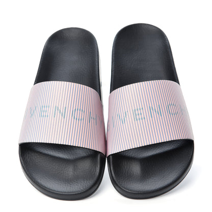 Givenchy Metallic Calfskin Logo Womens Pool Slide Sandals 37 Light Pink 5 of 11