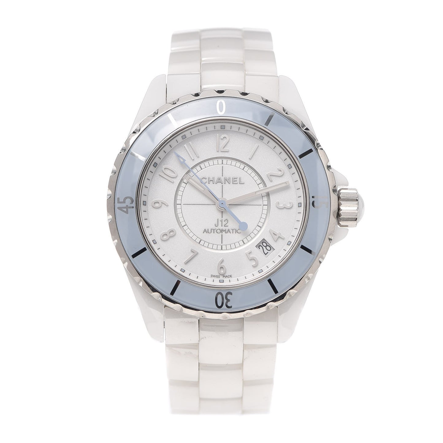 Stainless Steel Ceramic 38mm J12 Automatic Watch Soft Blue