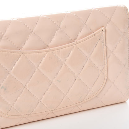 Chanel Patent Quilted Large Flap Wallet Pink 21 of 24