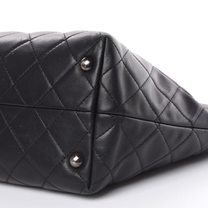 Chanel Calfskin Quilted Small Shopping In Chains Tote Black 9 of 15