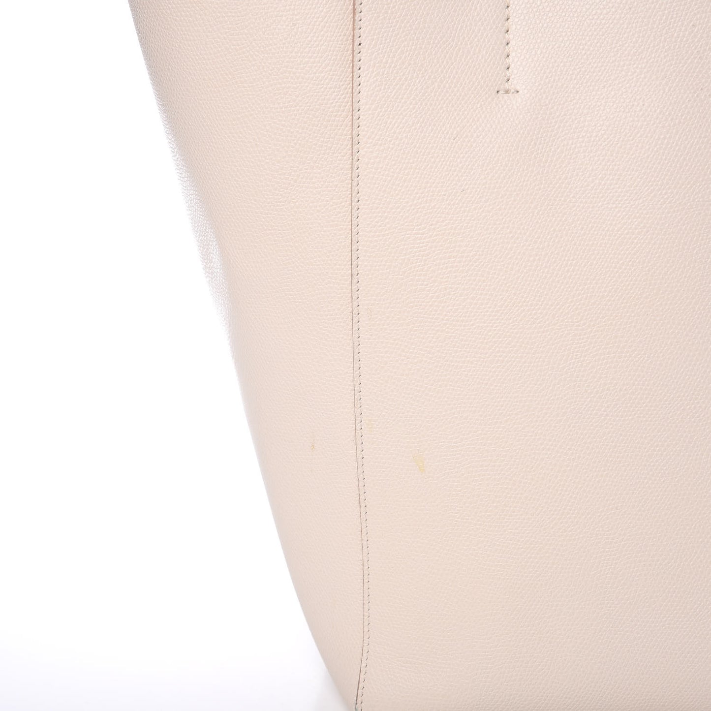 Grained Calfskin Medium Horizontal Cabas Phantom White