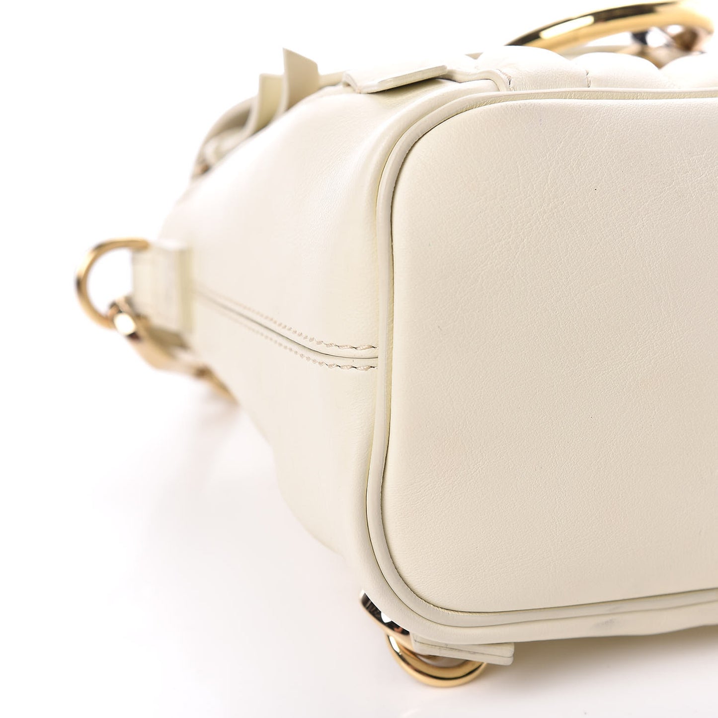 Calfskin Quilted Mini Faye Backpack Natural White