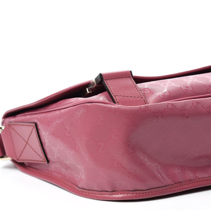 Gucci Imprime Monogram Medium Double Buckle Flap Messenger Bag Vintage Rose 6 of 10