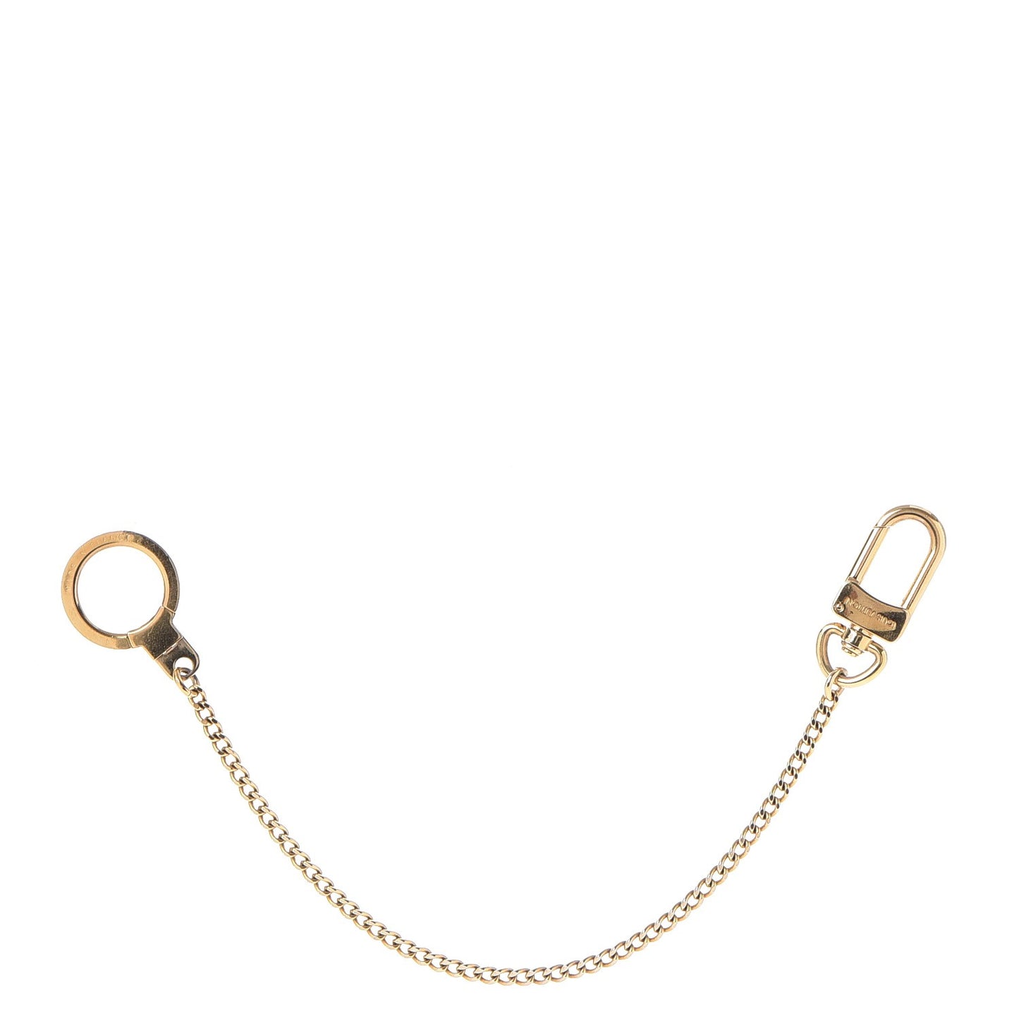 Metal Pochette Extender Key Ring Chain Gold