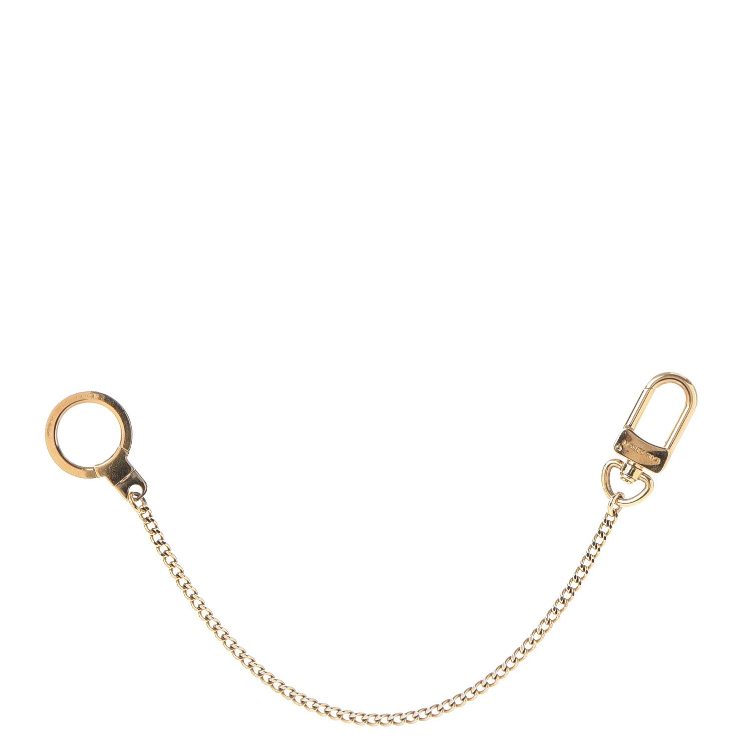 Louis Vuitton Metal Pochette Extender Key Ring Chain Gold 1 of 4