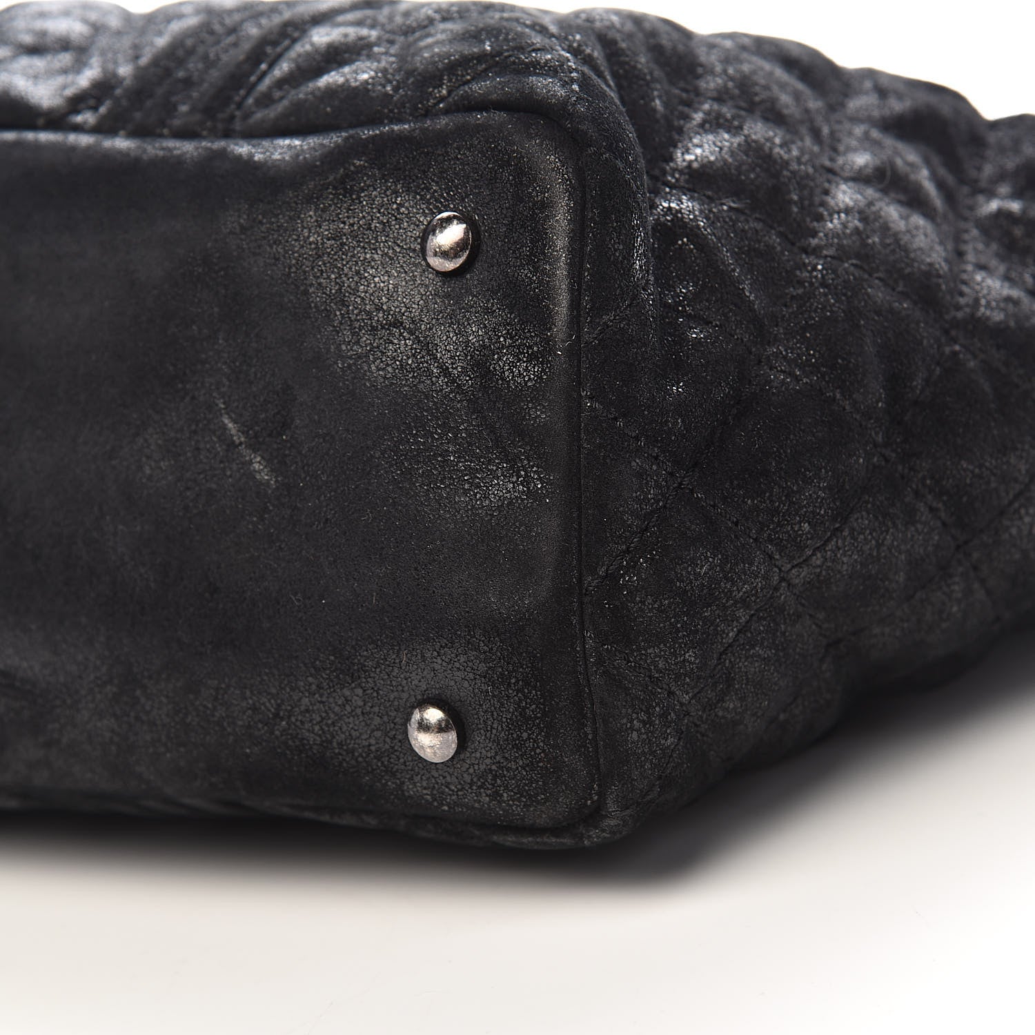 Chanel Goatskin Quilted Large Gentle Boy Shopping Tote Black 10 of 12