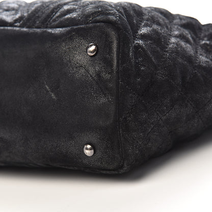 Chanel Goatskin Quilted Large Gentle Boy Shopping Tote Black 10 of 12