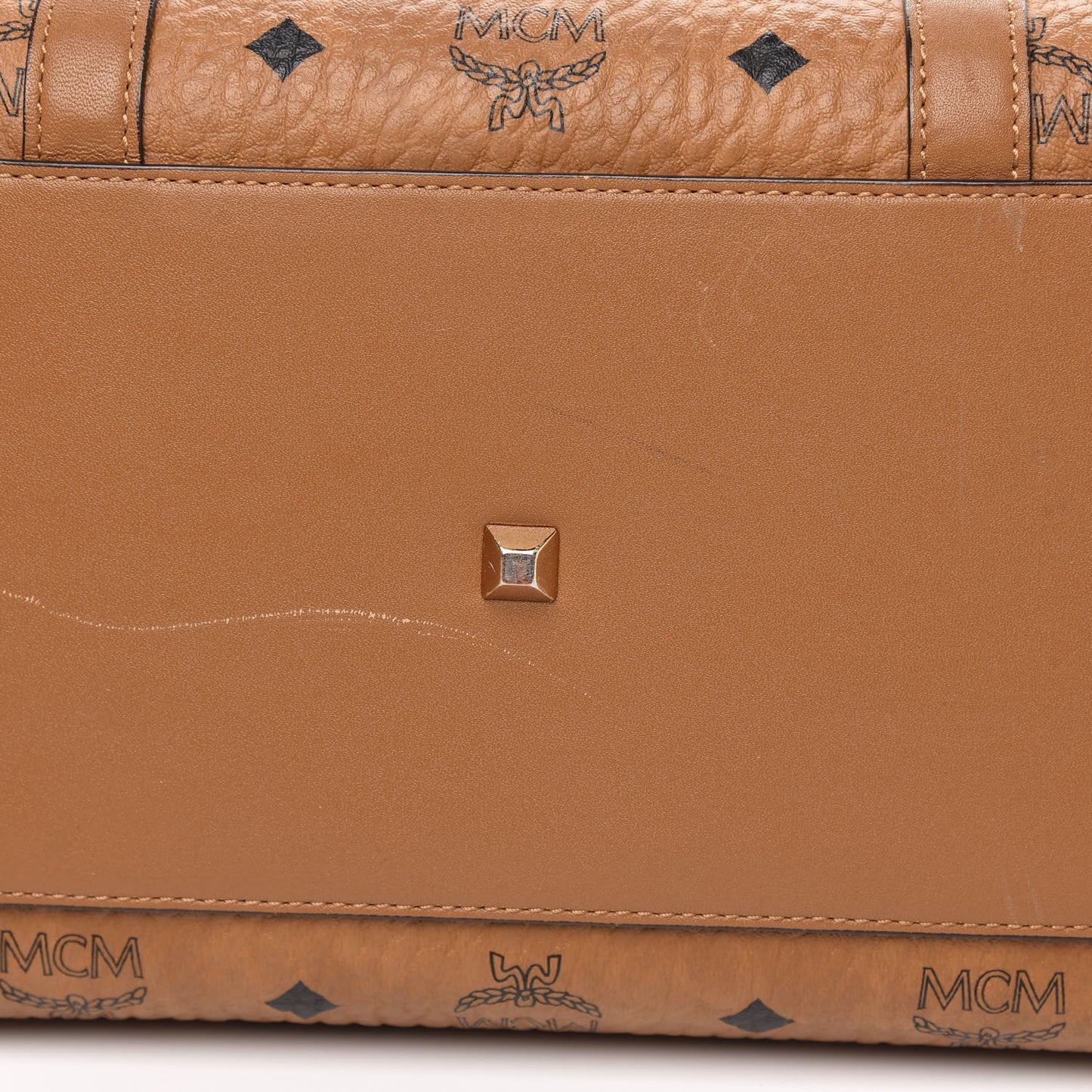 Visetos Medium Boston Bag Cognac