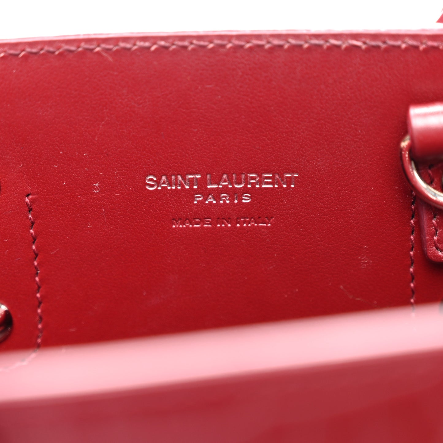 Calfskin Crocodile Embossed Nano Sac De Jour Red