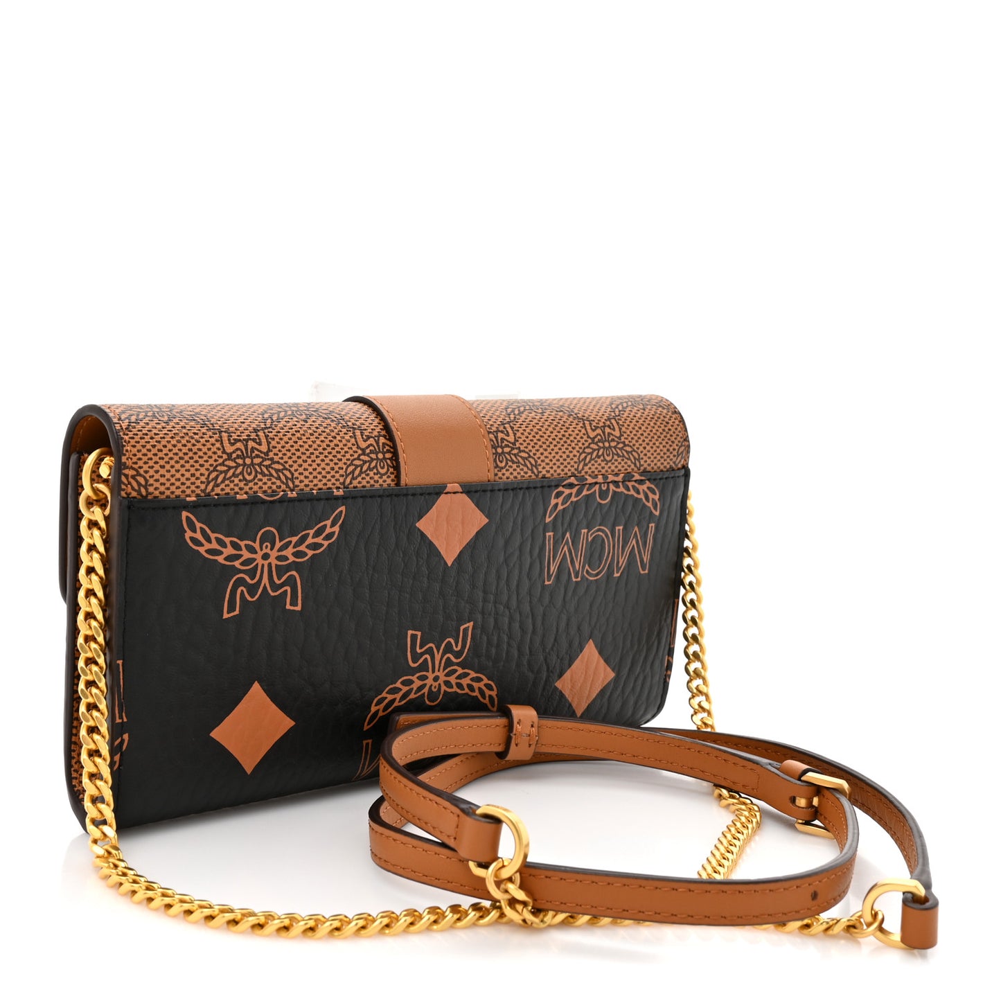 Lauretos Visetos Monogram Mini Tracy Crossbody Bag Black