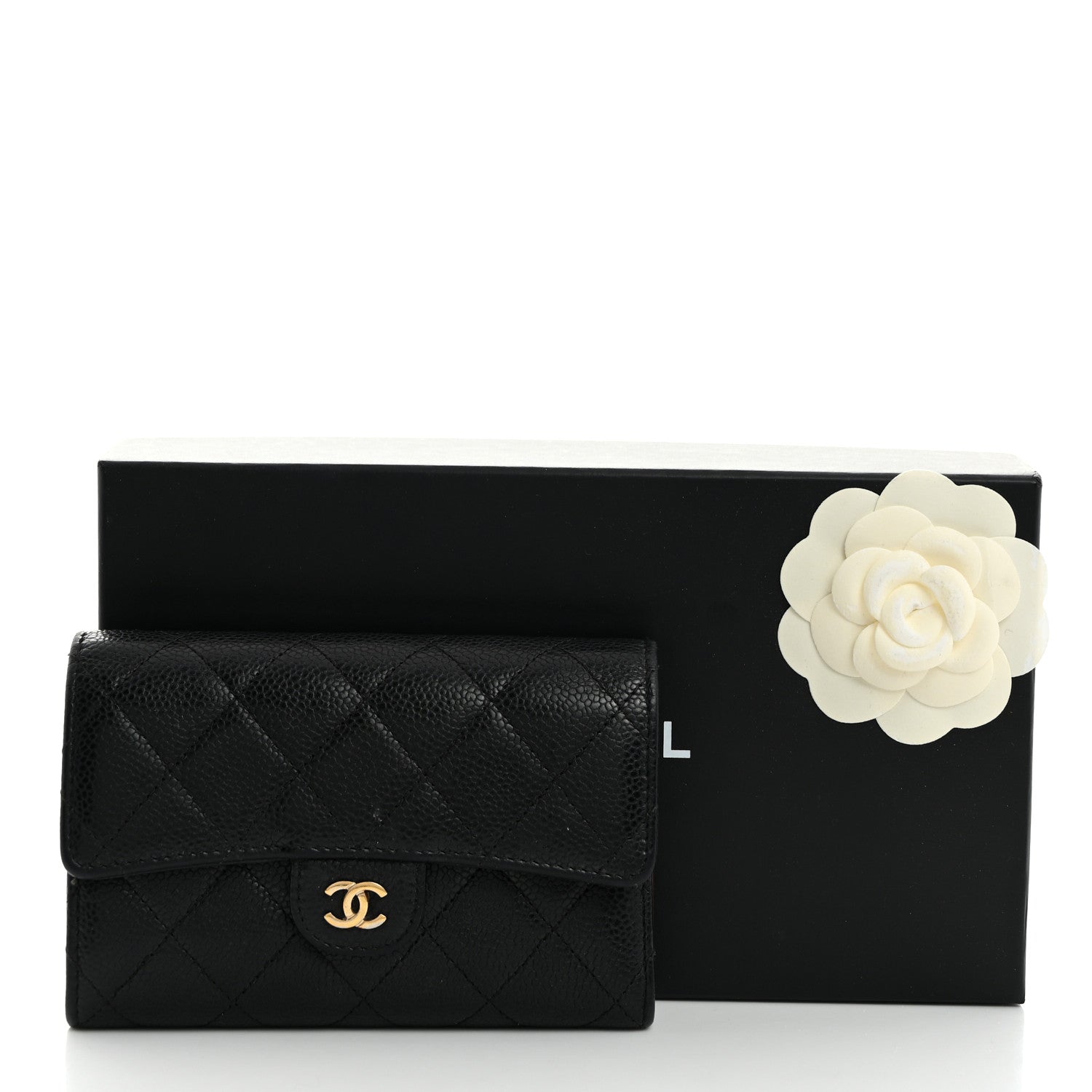 Chanel Caviar Quilted Medium Flap Wallet Black 10 of 10