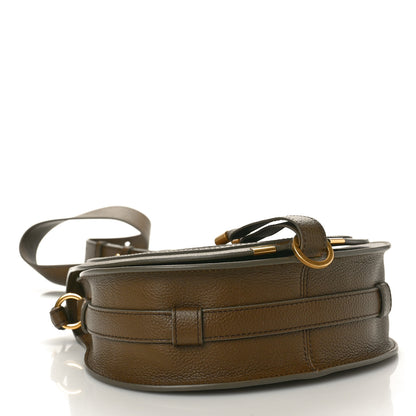 Chloe Grained Calfskin Small Marcie Saddle Bag Dark Khaki 3 of 9