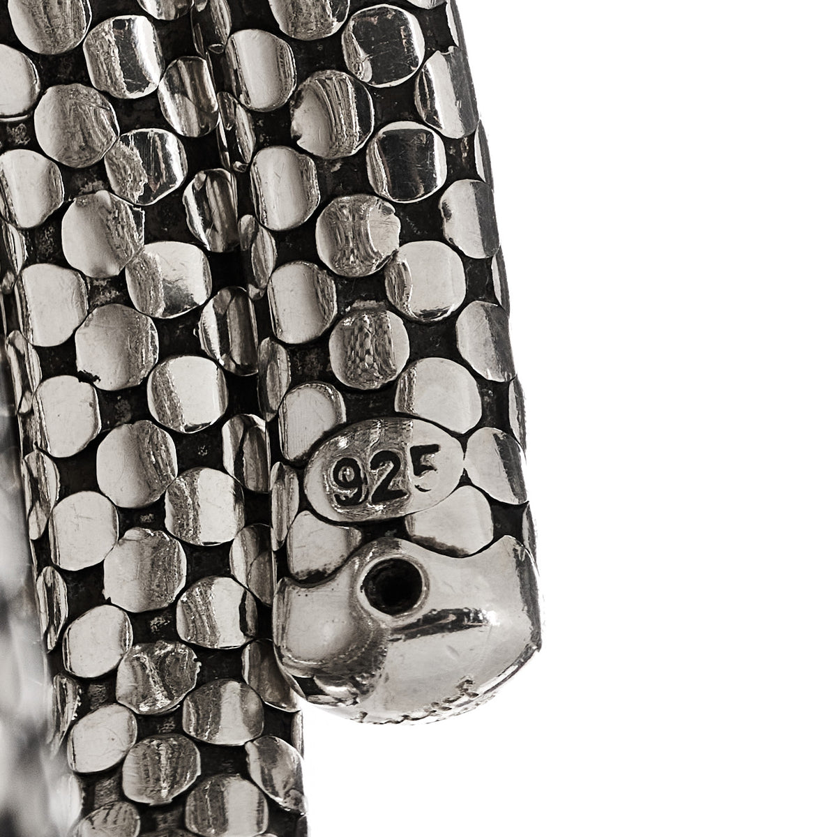 Sterling Silver Dot Triple Coil Bracelet