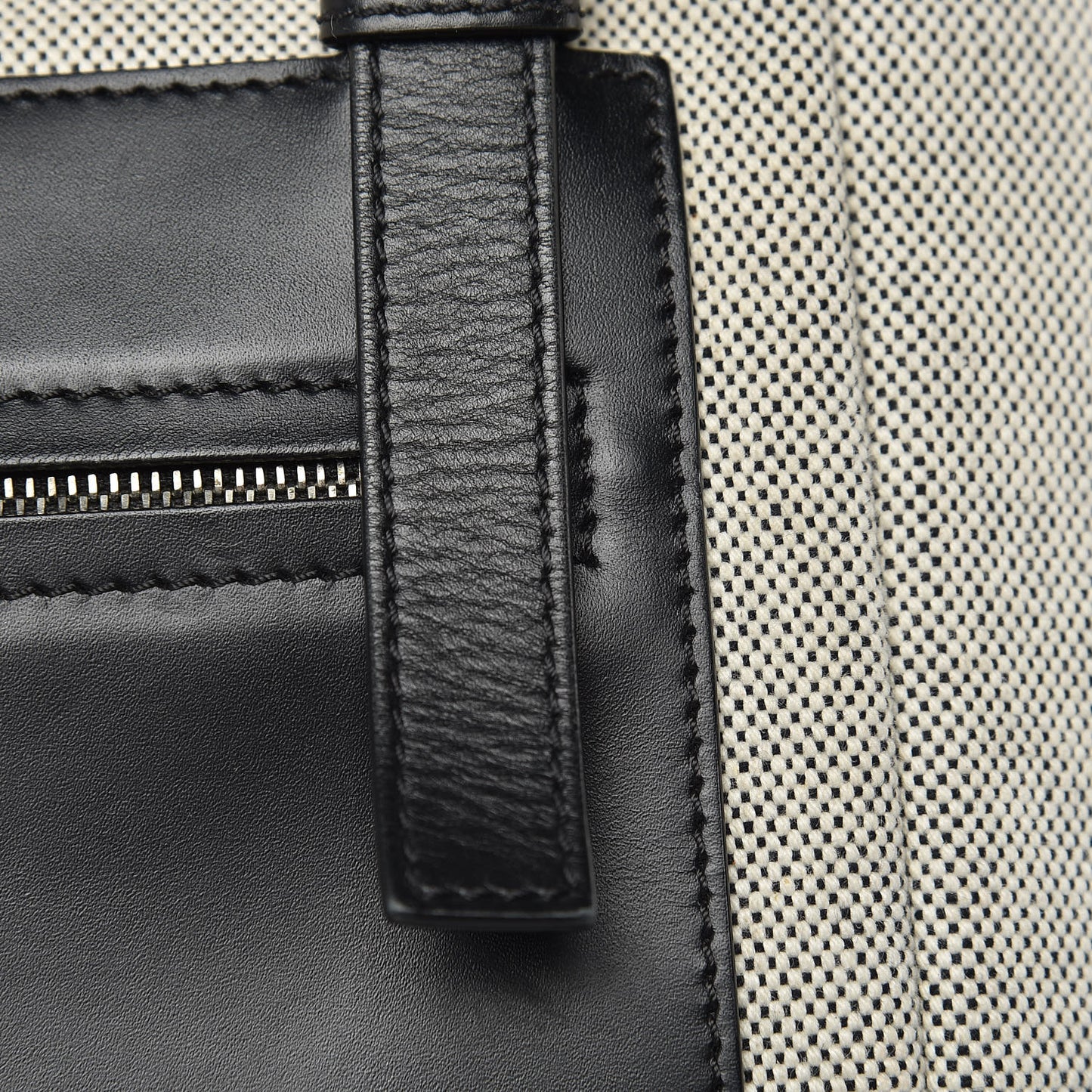 Canvas Calfskin Rider Backpack Black
