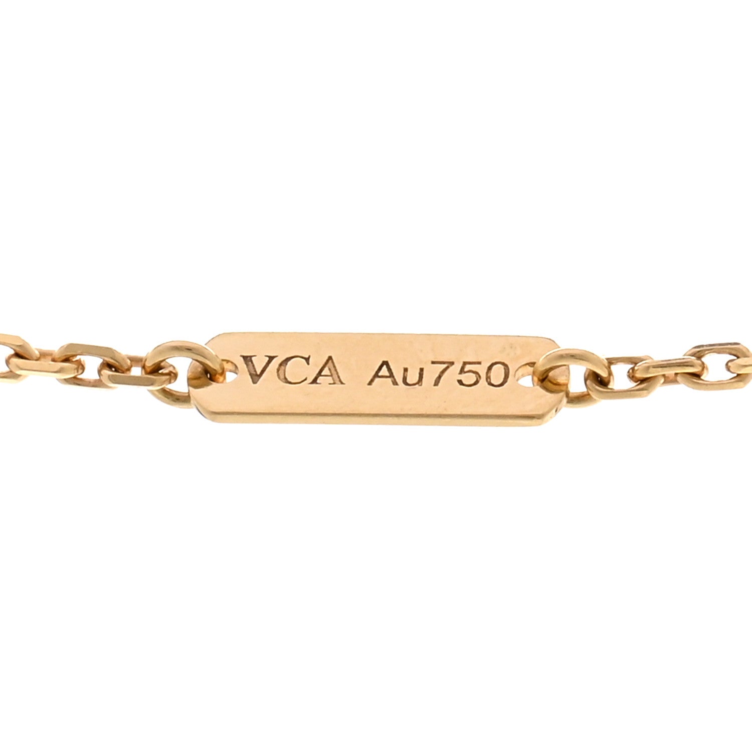 Van Cleef & Arpels VAN CLEEF & ARPELS 18K Yellow Gold Mother of Pearl Vintage Alhambra Pendant Necklace 4 of 6