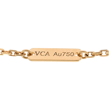 Van Cleef & Arpels VAN CLEEF & ARPELS 18K Yellow Gold Mother of Pearl Vintage Alhambra Pendant Necklace 4 of 6