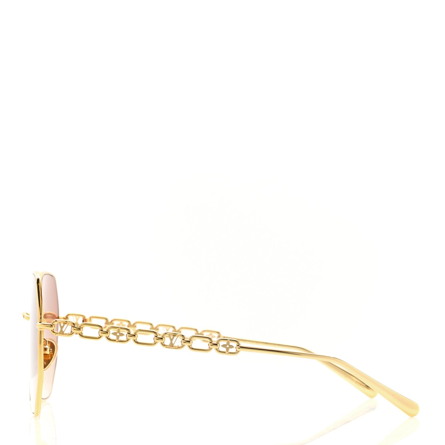 Metal My LV Chain Round Sunglasses Z1650W Gold