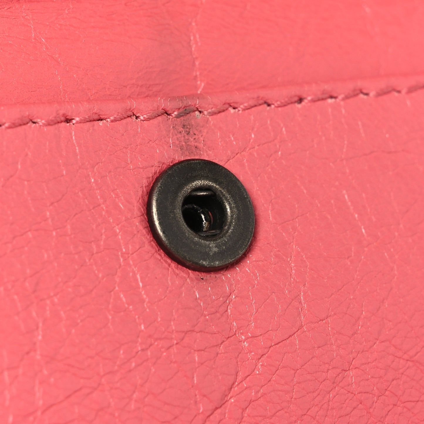 Agneau Classic Hardware Envelope Strap Clutch Rose Jaipur