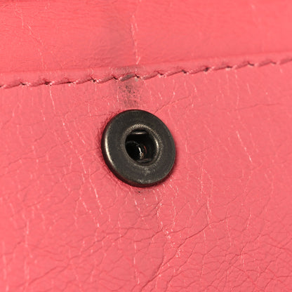 Balenciaga Agneau Classic Hardware Envelope Strap Clutch Rose Jaipur 13 of 17