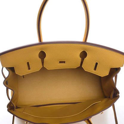 Hermes Togo Birkin 30 Jaune Ambre 8 of 37