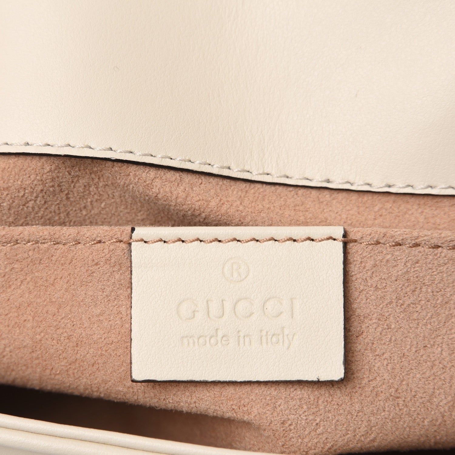 Gucci Calfskin Matelasse Mini GG Marmont Shoulder Bag White 6 of 7