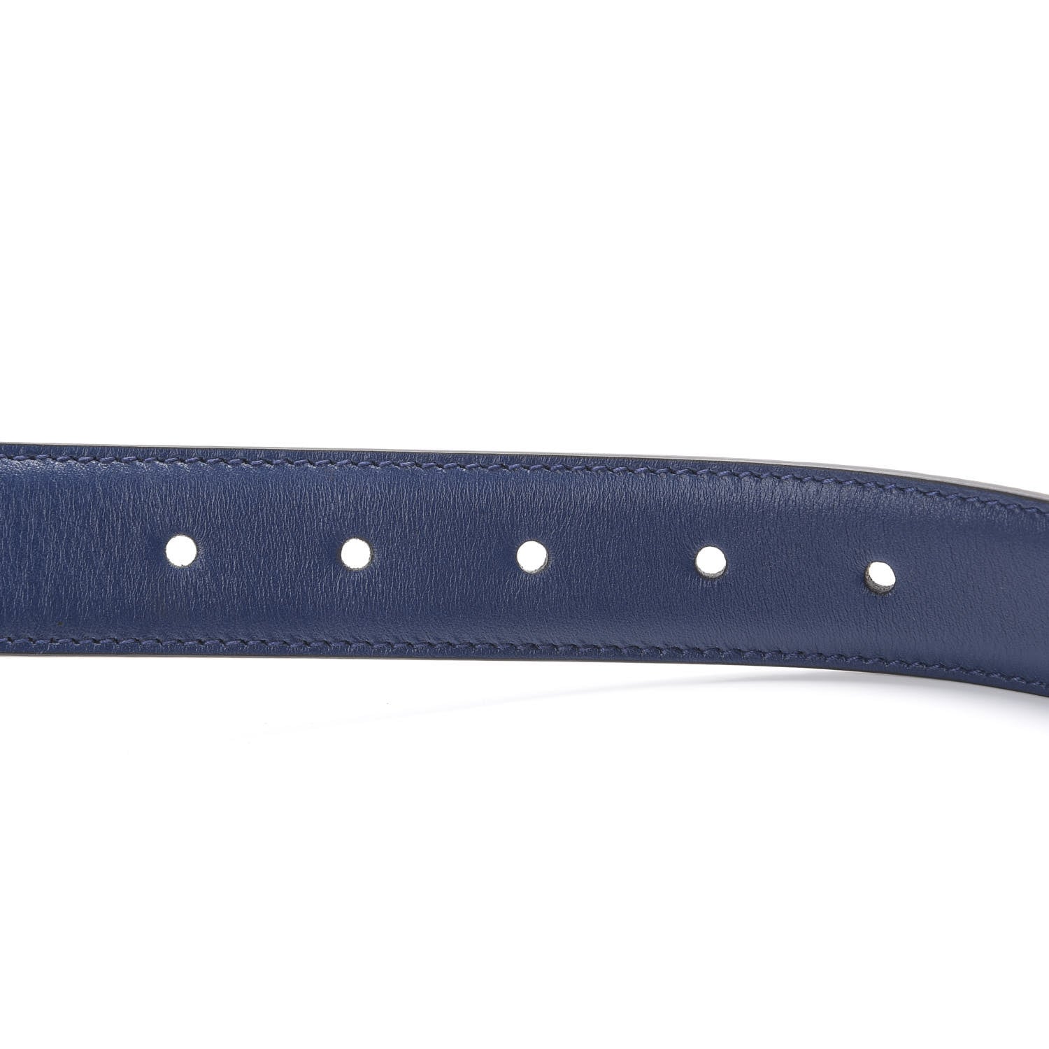 Gucci Selleria Calfskin GG Supreme Monogram Reversible 30mm Belt 95 38 Blue Beige 4 of 5