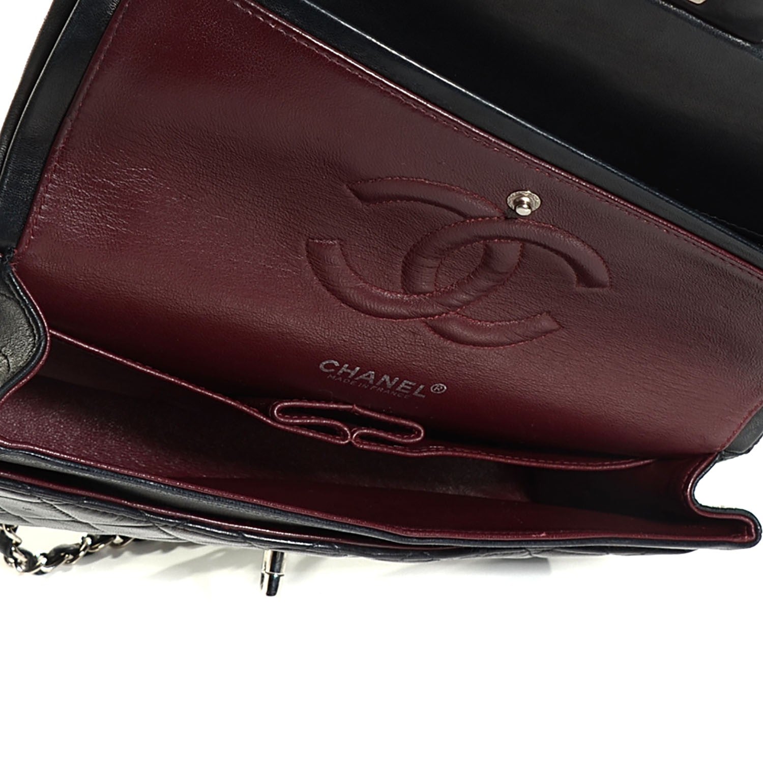 Chanel Lambskin Quilted Medium Double Flap Black 6 of 9