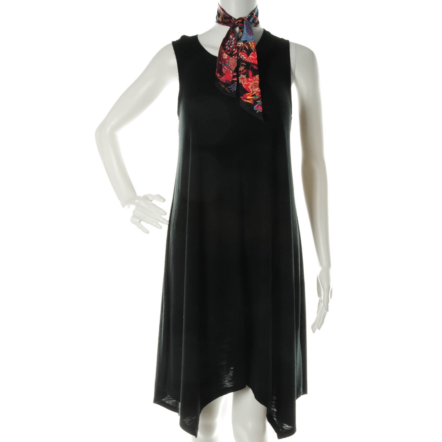 Hermes Silk Fleurs et Papillons de Tissus Twilly Black Rouge Bleu 2 of 6