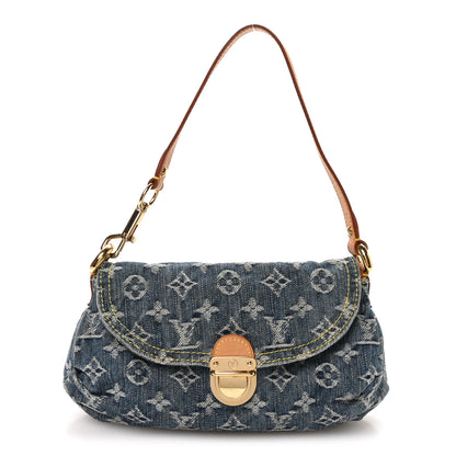 Louis Vuitton Monogram Denim Mini Pleaty Blue 1 of 11