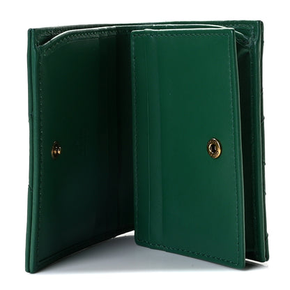Gucci Calfskin Matelasse GG Marmont Card Case Wallet Emerald 4 of 9